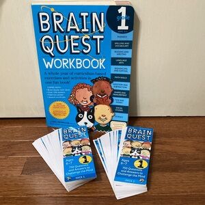 Brain Quest 1st Grade Workbook & Decks  (screen-free activities)